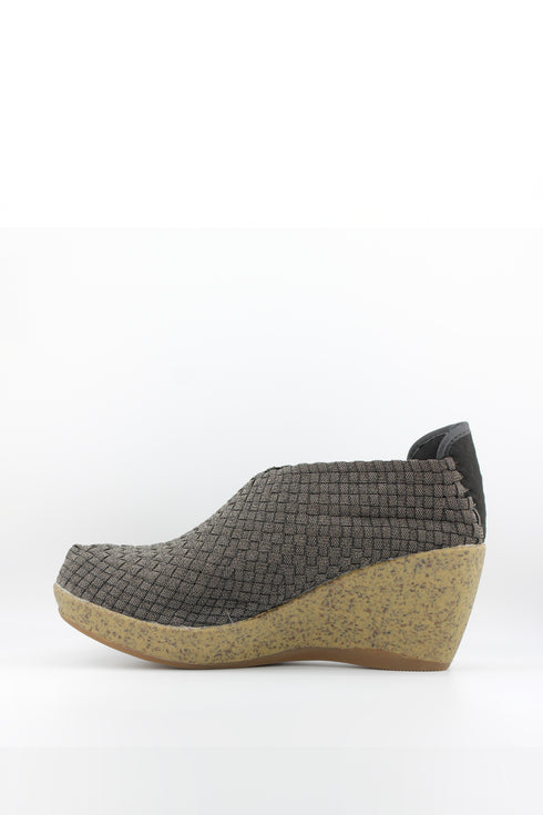 Bernie Mev Woven Elastic Wedge Ankle Shoe